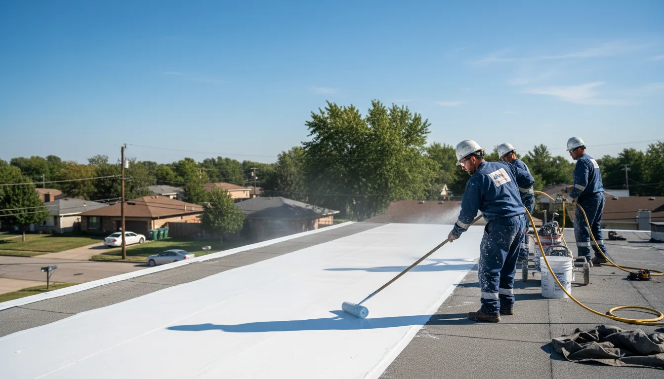 Commercial roof coating in Saunderstown, RI near me